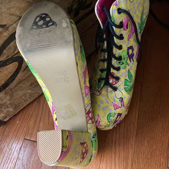 Iron fist “Get Fucked” platform booties. Size 7. - Picture 3 of 3